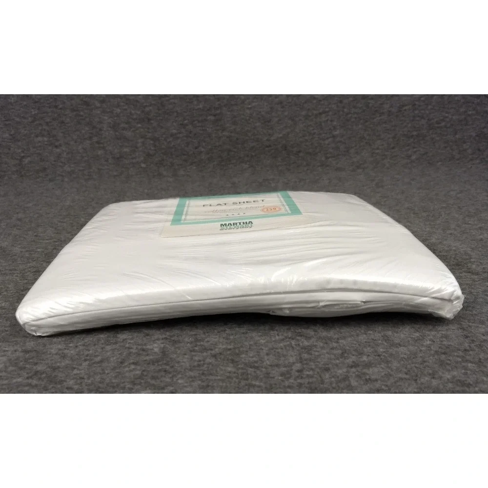 Martha Stewart Everyday Twin Flat Sheet 250TC White Cotton Blend Mix & Match NEW
